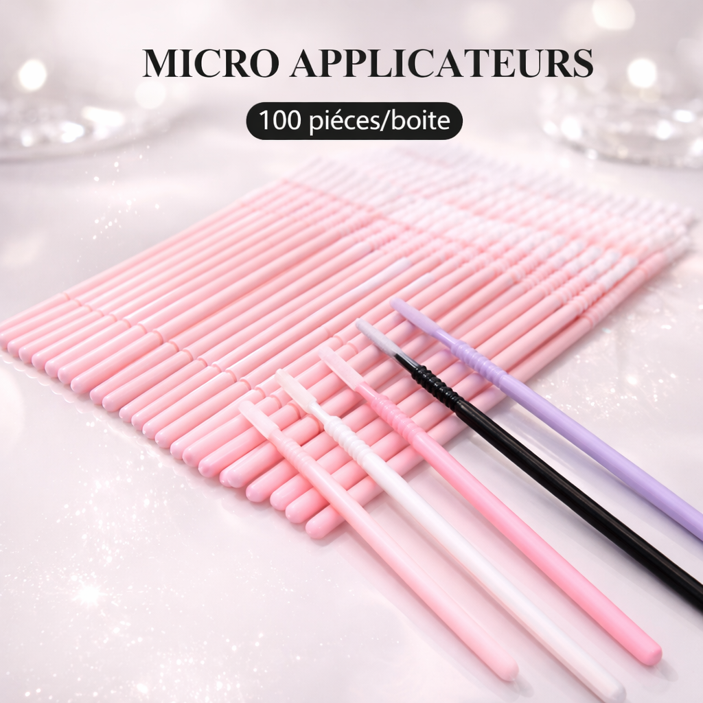 Micro Applicateurs pour Cils – Précision Professionnelle (100 pcs)